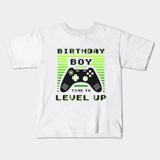 Birthday Boy Time to Level Up Video Game Birthday Gift Boy Kids T-Shirt